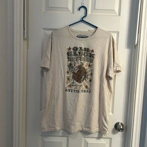Lucky Brand Mens Tshirt Oatmeal White XXL Austin Texas‎